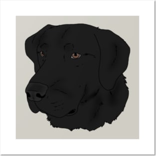 Black Lab Head Posters and Art